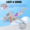 Crelloci Air Force Diecast Plane Toy with Lights & Sounds Pull Back, Grey Metal Military Model Airplane, Army Aircraft Fighter Toy, Play Vehicle for Kids Boys Toddlers Ages 3+ view 4