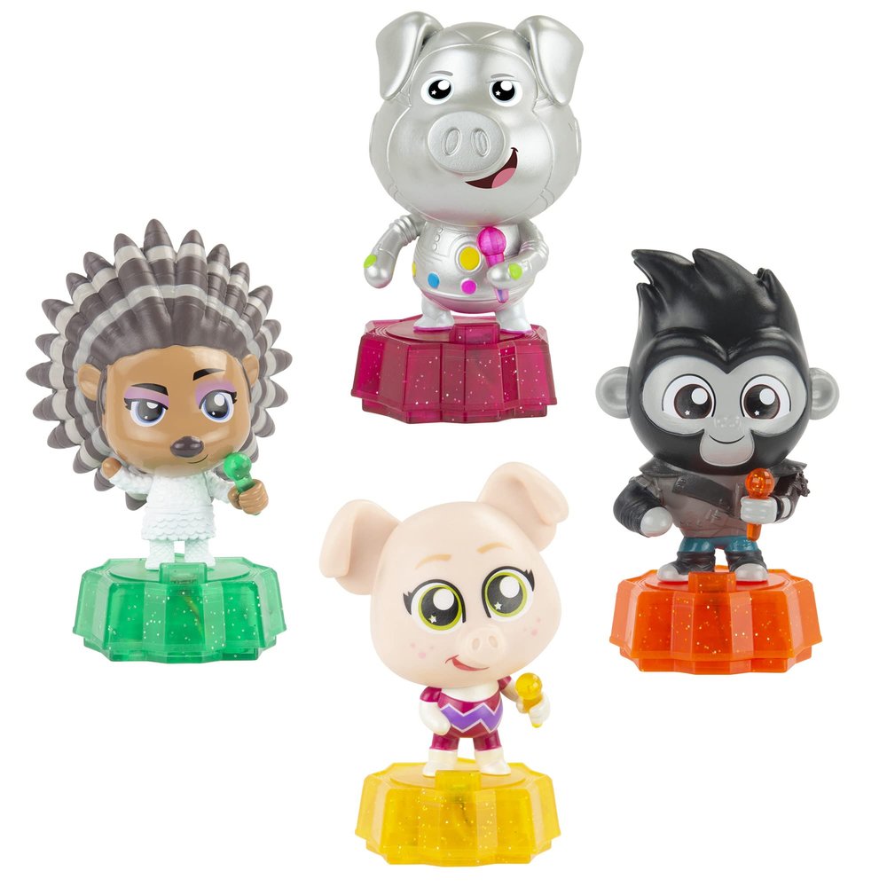 Sing 2: Stage Sparkles Figure Set  Includes Ash, Rosita, Johnny & Gunter [Amazon Exclusive]