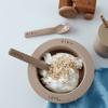 Design Letters Mini Favourite Starter Set Beige | Includes Sippy cups, suction baby bowl, kids deep plate, sippy cups lids, handle and 2 Spoons | BPA-free, BPS-free, drop-safe & dishwasher safe view 4