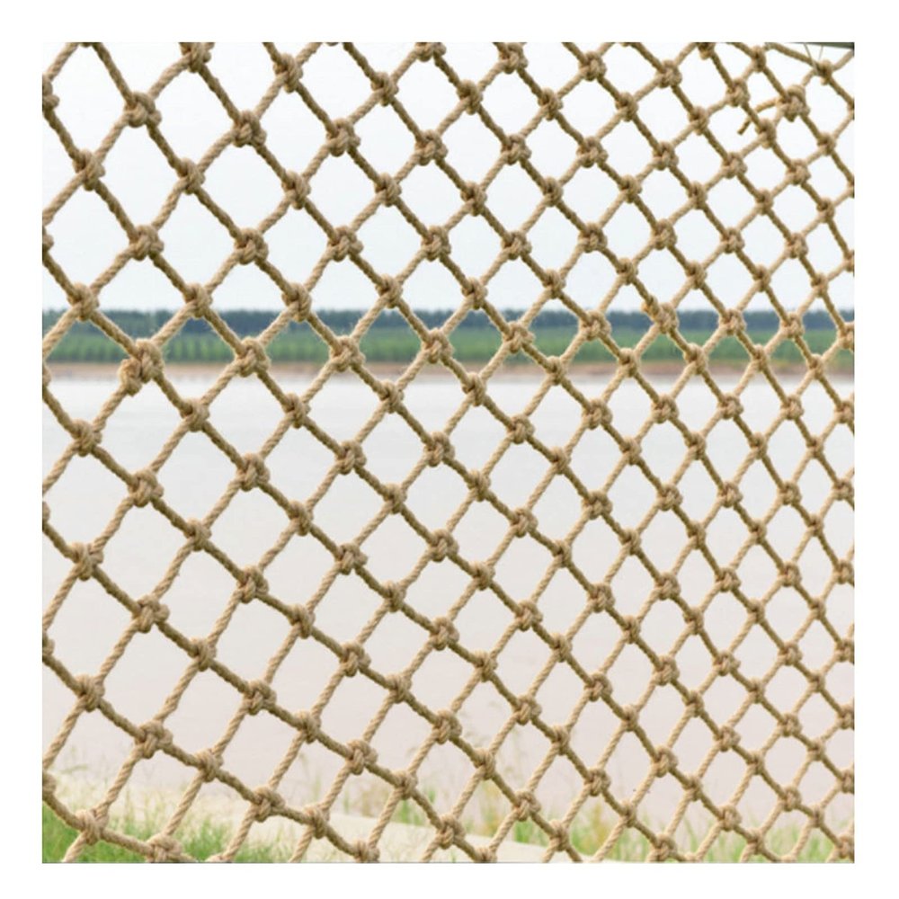 Rope Netting Decor Pet Climb Hemp Netting Kids Safety Rope Cargo Netting Swingset Large Rock Playground Treehouse Net Outdoor Heavy Duty Mesh (Size : 4 * 6m(13 * 20ft))