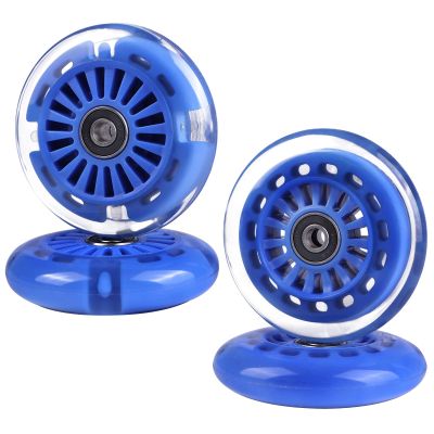 Gladeer 90mm Wiggle Car Polyurethane Replacement Wheels Set Upgrades for PlasmaCar Ride-on Toys Wiggle Car Replacement Wheels, 4-Pack (Blue)