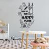 ABC Happy Place Classroom Wall Decals Stickers Education Educational Quotes for Teachers Students School Room Nursery Kindergarten Library Home Art Decals Wall Art Vinyl Decoration Size (40x24 inch) view 1
