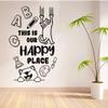 ABC Happy Place Classroom Wall Decals Stickers Education Educational Quotes for Teachers Students School Room Nursery Kindergarten Library Home Art Decals Wall Art Vinyl Decoration Size (40x24 inch) view 2