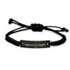 Sarcastic Juggling Black Rope Bracelet, Happiness is Juggling for Men Women view 1