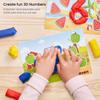 Arteza Kids Play Dough, Number Learning Dough Clay Kit, 12 Pieces, 0.8 oz, Red, Yellow, and Blue, 10 Numeric Cards, Art Supplies for Kids view 4
