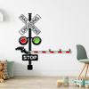 Decalzone Inc Railroad Train Crossing Lights Wall Decal - Children Kids Nursery Decals - Train Railroad Decor Vinyl Art Decal Sticker (26W*28H) inch view 2