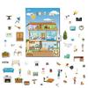 Magnetic Vehicle Zoo Animal and Doll House Family Playboard for Kids view 3