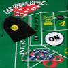 Cyber-Deals Craps Starter Kit Sets, Featuring Authentic Las Vegas Casino Table-Played Dice with Clear Acrylic Dice Boat (Santa Fe Station (Blue Polished)) view 1
