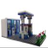 Building Bricks Toys City Town Village MOC Gas Station with Convenience Store 4 Fuel Gas Pumps Compatible with All Brands view 1