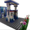 Building Bricks Toys City Town Village MOC Gas Station with Convenience Store 4 Fuel Gas Pumps Compatible with All Brands view 2