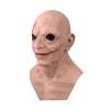 HAO Realistic Human Creepy Clown Mask Costume, Over Head Horror Old Man Mask with Scar, Halloween Killer Masks for Party,Old Man Role-playing Props view 2