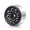 Que-T RC Beadlock Wheel Rims, 4pcs Wheel Hubs for 1/24 Axial SCX24 AXI90081 AXI00001 AXI00002 AXI000024 Upgrade (Bright Black) view 4