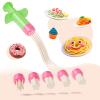 Dough Tools for Kids, 41Pcs Dough Toys Include Play Food Molds - Cupcakes, Ice Cream, Burger, Fries, Noodle, Play Bulk Pack with Roller, Cutters, Scissor, Dough Mat and Storage Bag Gifts (Tools) view 3