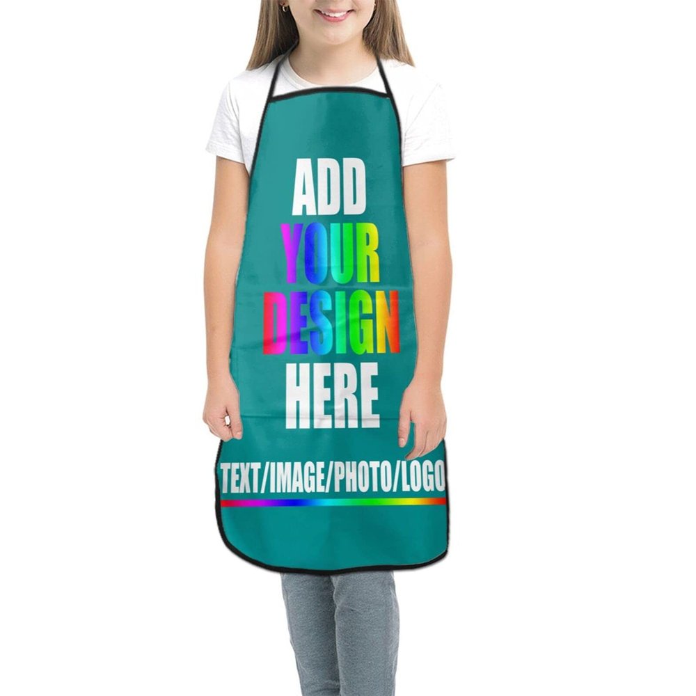 Personalized Little Helper Apron for Children | Kids, Cooking Baking Crafting Art Gardening, Boys and Girls, Machine Washable,Teal Suitable for 6-10 Years