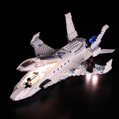 Brick Shine Light Kit for Stark Jet and The Drone Attack 76130 (Model Set is not Included) (Classic)