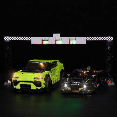 Brick Shine Light Kit for Speed Champions Lamborghini Urus ST-X and Lamborghini Huracn Super Trofeo EVO 76899 (Model Set is not Included) (Classic)