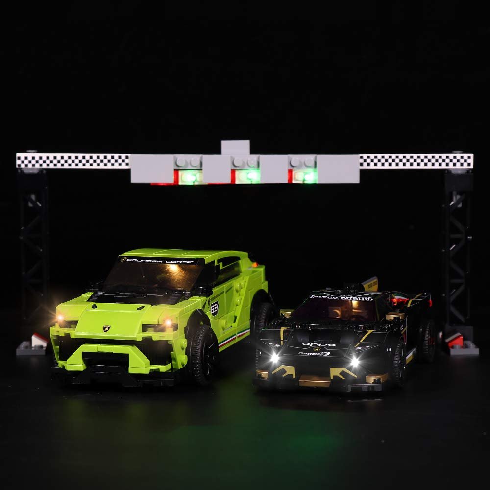 Brick Shine Light Kit for Speed Champions Lamborghini Urus ST-X and Lamborghini Huracn Super Trofeo EVO 76899 (Model Set is not Included) (Classic)
