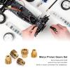 Dilwe 5pcs 32P RC Pinion Set, 12T / 13T / 14T / 15T / 16T, Mini RC Motor Gear, 3.175mm Shaft Pinion Kit with Hex Key, Pinion Gear Set for 1/10 RC Car view 2