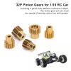 Dilwe 5pcs 32P RC Pinion Set, 12T / 13T / 14T / 15T / 16T, Mini RC Motor Gear, 3.175mm Shaft Pinion Kit with Hex Key, Pinion Gear Set for 1/10 RC Car view 4