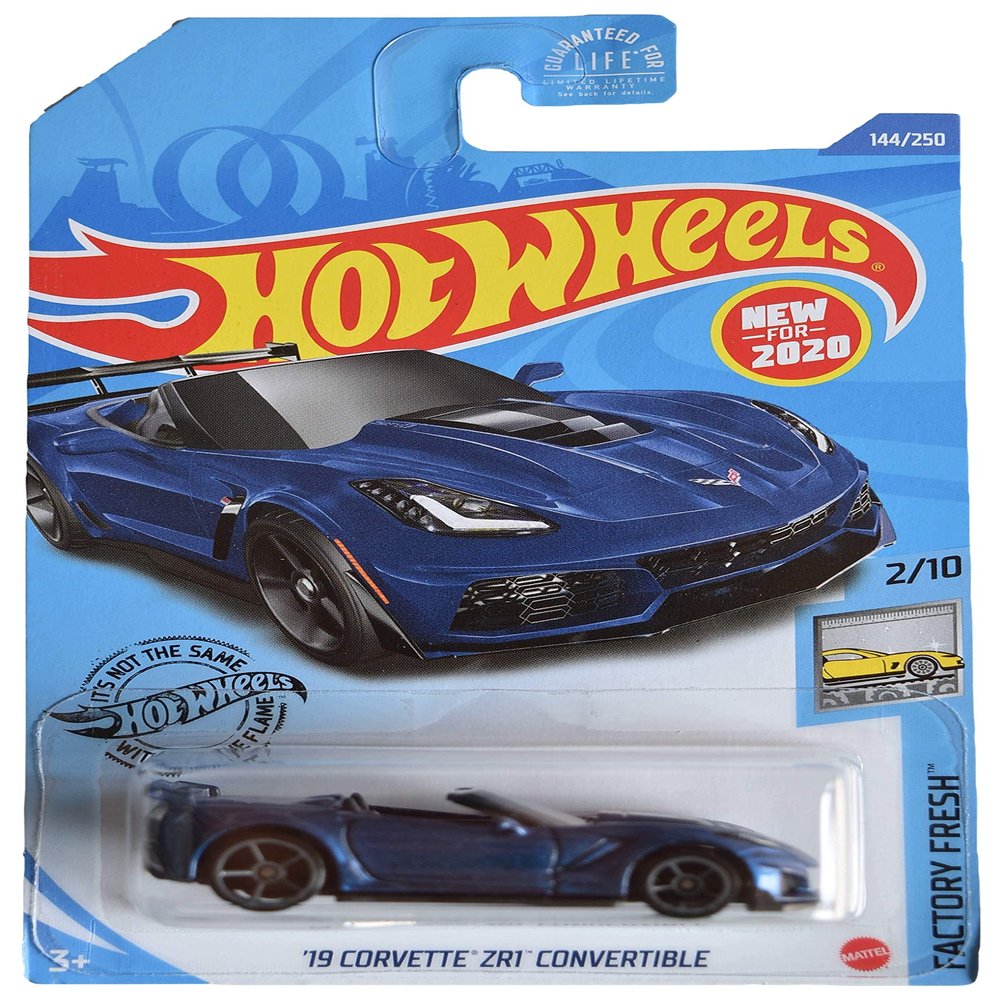 Hot Wheels '19 Corvette ZR1 Convertible, [blue] 144/250 Factory Fresh 2/10