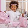 JC Toys | Berenguer Boutique | Royal Baby Doll Pram | Pink | Ages 3+ view 4