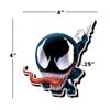 AQUARIUS Venom Chibi Funky Chunky Novelty Magnet for Refrigerator, Locker, Whiteboard & Game Room Officially Licensed Merchandise & Collectibles view 4