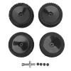 4Pcs RC Front & Rear Wheels and Tires with 12mm Hex Wrench&Nut for 1/10 RC Off Road Car Upgrade Parts(Black) view 1
