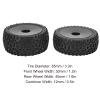 4Pcs RC Front & Rear Wheels and Tires with 12mm Hex Wrench&Nut for 1/10 RC Off Road Car Upgrade Parts(Black) view 2