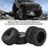 4Pcs RC Front & Rear Wheels and Tires with 12mm Hex Wrench&Nut for 1/10 RC Off Road Car Upgrade Parts(Black) view 3
