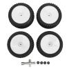 SUNGOOYUE 4Pcs RC Front & Rear Wheels and Tires with 12mm Hex Wrench&Nut for 1/10 RC Off Road Car Upgrade Parts(White) view 1