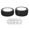 SUNGOOYUE 4Pcs RC Front & Rear Wheels and Tires with 12mm Hex Wrench&Nut for 1/10 RC Off Road Car Upgrade Parts(White) view 2