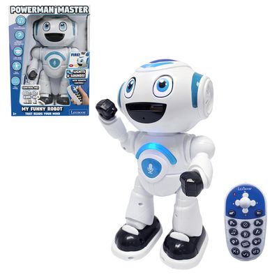 LEXiBOOK - Powerman Master Interactive Toy Robot That Reads in The Mind Toy for Kids Dancing Plays Music Animal Quiz STEM Programmable Remote Control Robot Junior - ROB25EN