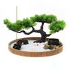 Timani Japanese Zen Garden for Desk - Zen Garden Sand Kit, Artificial Bonsai Tree, Rakes & Accessories - Japanese Decor Office Home Desktop Relaxation Sandbox Decor. 9.5" Inches Wooden Round Tray view 1