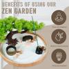 Timani Japanese Zen Garden for Desk - Zen Garden Sand Kit, Artificial Bonsai Tree, Rakes & Accessories - Japanese Decor Office Home Desktop Relaxation Sandbox Decor. 9.5" Inches Wooden Round Tray view 3