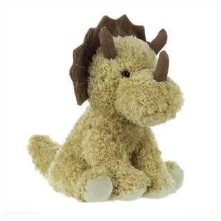 Apricot Lamb Toys Plush Green Dinosaur Triceratops Stuffed Animal Soft Cuddly Perfect for Child (Green Dino,9 Inches)