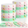 Aoriher 24 Pack Flamingo Wristbands Bracelets, Pineapple Pink Flamingo Silicone Wristband Luau Tropical Hawaiian Party Favors Goody Bag for Boys Girls Flamingo Birthday Summer Hawaiian Party Supplies view 1
