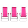 Toyvian 3Pcs Miniature Foldable Beach Chair Dollhouse Furniture Mini Deck Chair Longue Deck Mini Furniture Accessories Accessories Rosy 3 view 1