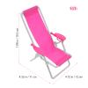 Toyvian 3Pcs Miniature Foldable Beach Chair Dollhouse Furniture Mini Deck Chair Longue Deck Mini Furniture Accessories Accessories Rosy 3 view 2