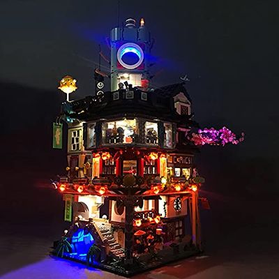 Brick Shine Light Kit for Ninjago City Building 70620 (Model Set is not Included) (Classic)