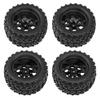 HIRCQOO 12mm Hub 5.07''OD Rubber Tires & Wheel Rim w/Foam Compatible with 1/10 Scale Traxxas Rustler Stampede HPI HSP Volcano Tamiya Blackfoot 1/10 Off-Road Crawler Monster Buggy Truck view 1