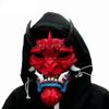 AUSUKY Japanese Prajna Mask Hannya NOH Kabuki Devil Demon Oni Samurai Halloween Cosplay Masks (Red) view 2