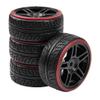 HIRCQOO Hard Plastic Wheel Rims & Plastic Tires 12mm Hex Compatible with Traxxas HSP Tamiya Kyosho Himoto 1/10 RC Drift Car (Style 2) view 3