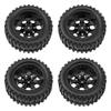 HIRCQOO 12mm Hub 4.64''OD Rubber Tires & Wheel Rim with Foam Compatible with 1/10 Scale Traxxas Slash HPI HSP Volcano ExceedRC Infinitive Off-Road Car Monster Truck (Style 2) view 2