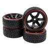 HIRCQOO Hard Plastic Wheel Rims & Plastic Tires 12mm Hex Compatible with Traxxas HSP Tamiya Kyosho Himoto 1/10 RC Drift Car (Style 1) view 2