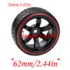 HIRCQOO Hard Plastic Wheel Rims & Plastic Tires 12mm Hex Compatible with Traxxas HSP Tamiya Kyosho Himoto 1/10 RC Drift Car (Style 1) view 4