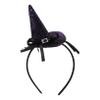 Freebily Halloween Witch Pointed Hat Headband Festival Dance Show Fancy Dress Bow Lace Hairpin or Headband Purple Cobweb One Size view 1