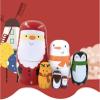 Lorveelo Santa Claus Nesting Dolls - Christmas Snowman Matryoshka Doll Handmade Wooden Dolls for Children Kids Christmas Birthday Decoration Halloween Wishing Gift,Set of 6 view 2