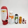 Lorveelo Santa Claus Nesting Dolls - Christmas Snowman Matryoshka Doll Handmade Wooden Dolls for Children Kids Christmas Birthday Decoration Halloween Wishing Gift,Set of 6 view 4