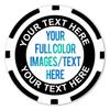 DA VINCI 50 Custom Business Card Poker Chips: Put Your Image, Logo, Contact Information on a chip and add Your own Text - Full Color 11.5 gram Poker Chips (Black) view 1