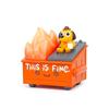 100% Soft This is Fine Dumpster Fire Vinyl Figure view 1